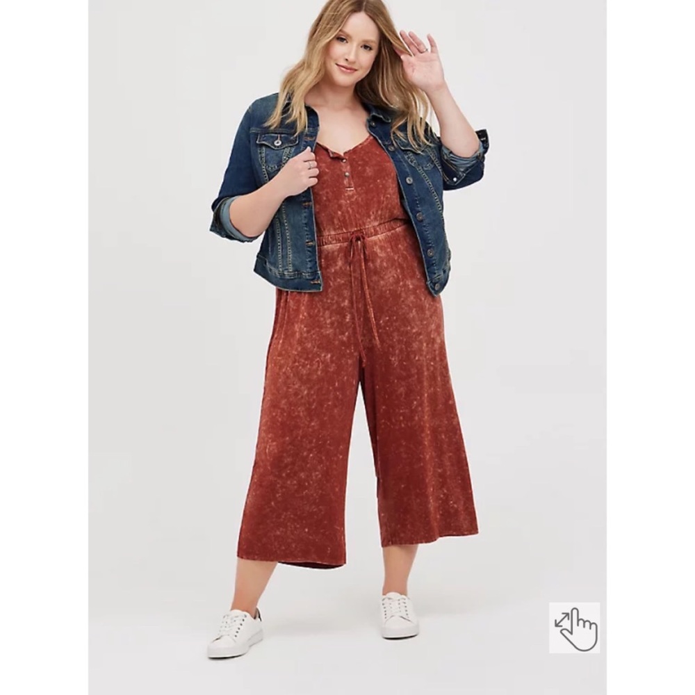 NWT TORRID Jumpsuit - Super Soft Mineral Wash Brown - Picture 3 of 8